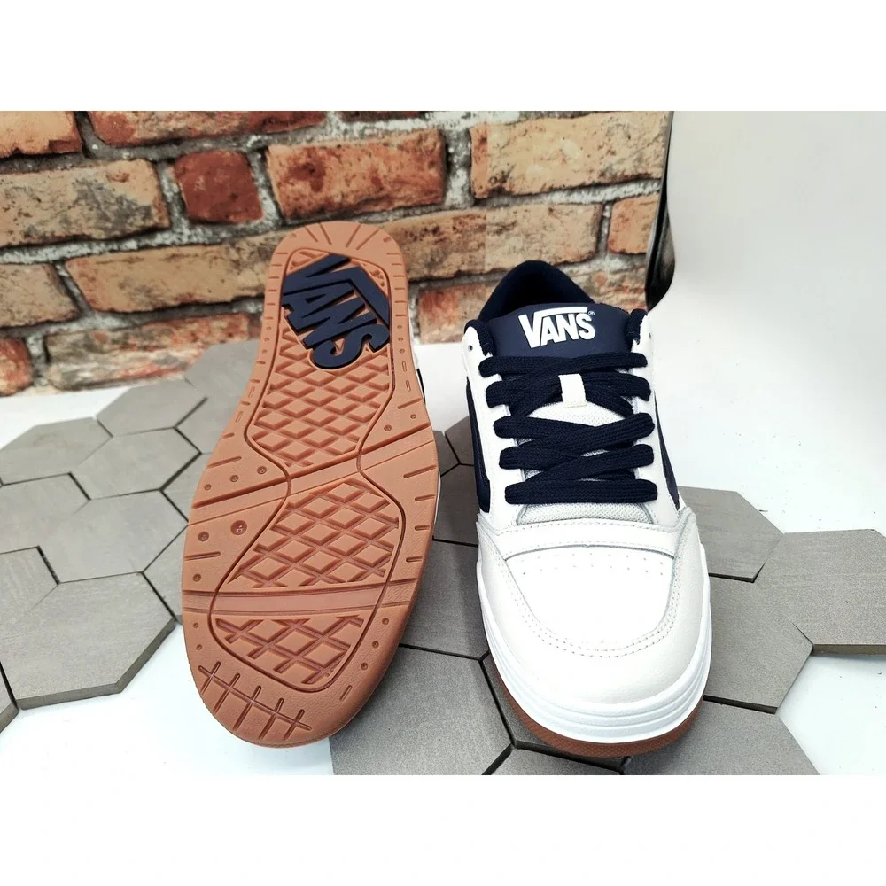 Vans Hylane White Varsity Blue Men Sz 11.5 Chunky Skate Knu Skool Style Sneakers